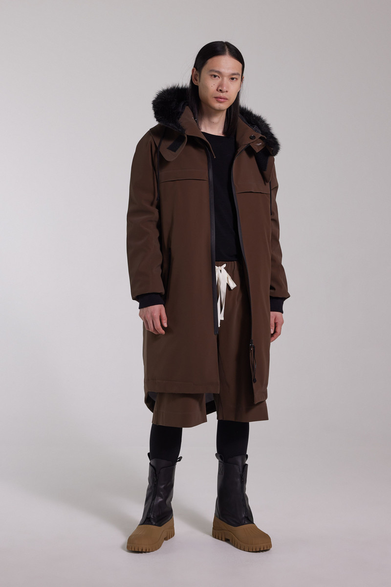 Stutterheim Kalix Matte Parka Dark Brown outlook
