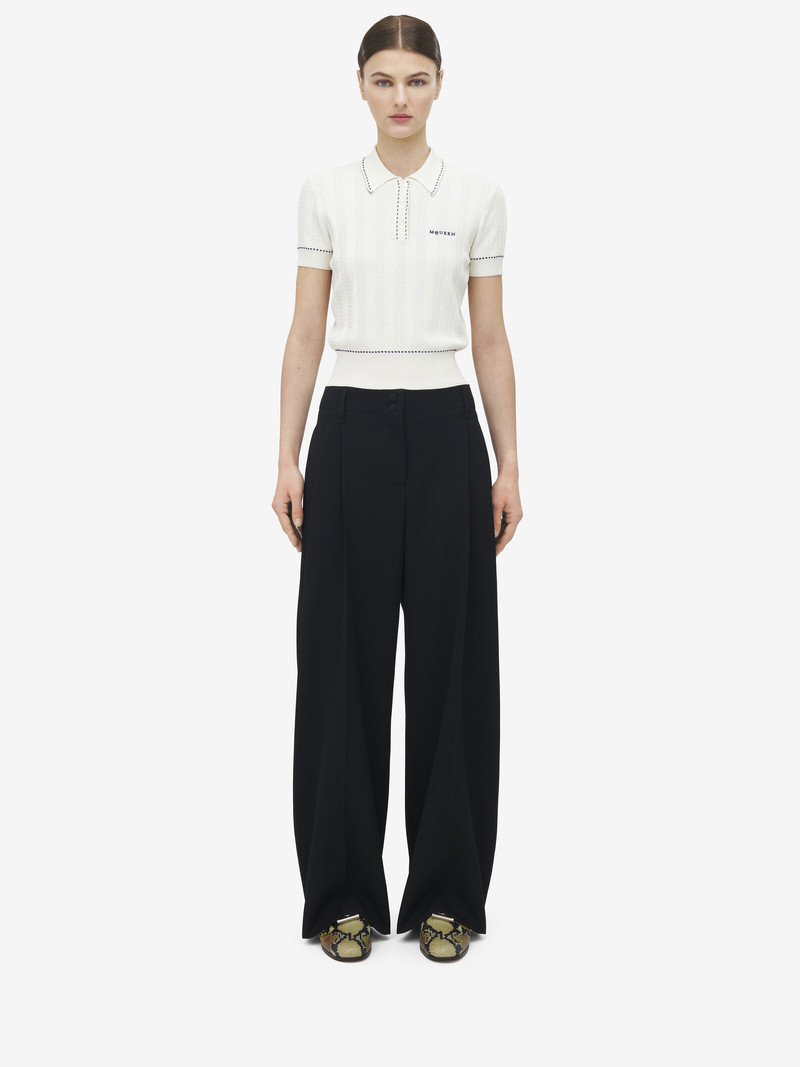 Alexander McQueen Wide Leg Tailored Trousers outlook