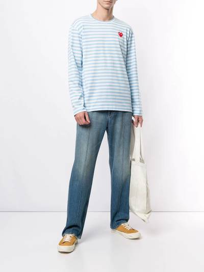 Comme des Garçons PLAY striped long sleeve top outlook