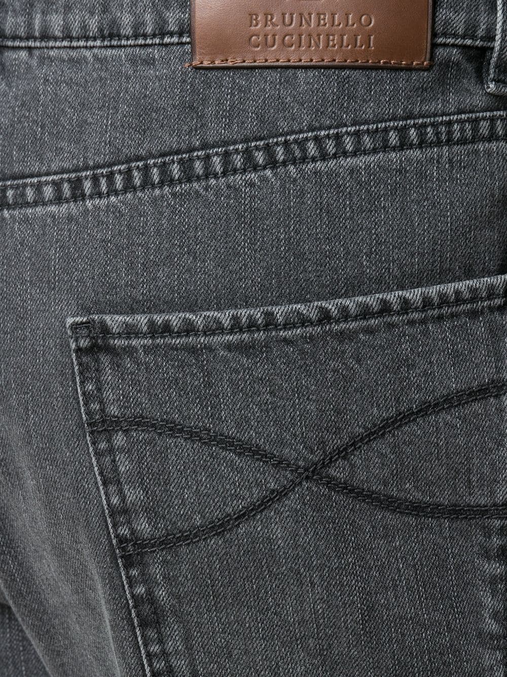 embroidered detail jeans - 5