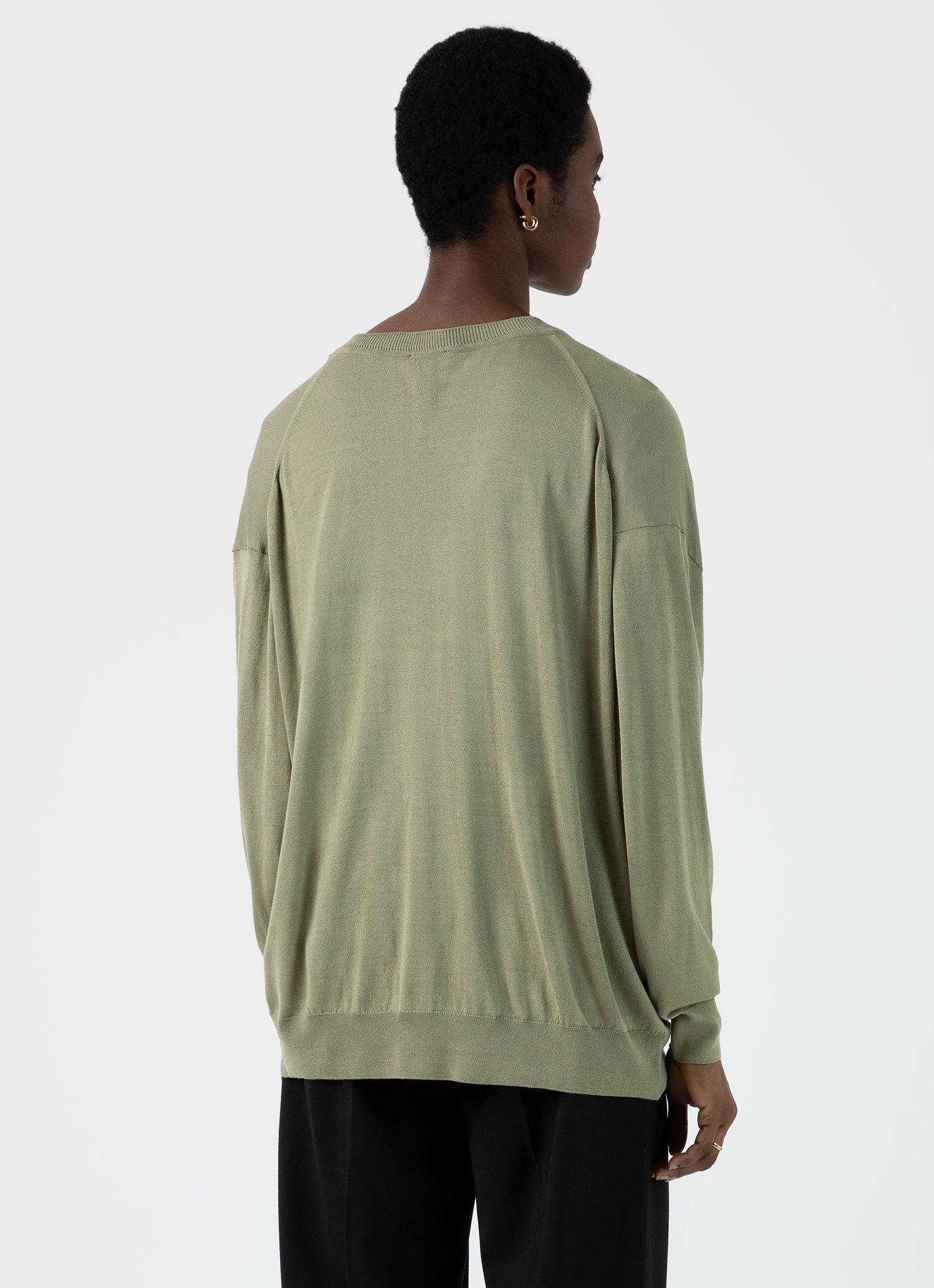 Relaxed Mulberry Silk V‑Neck Jumper - 4