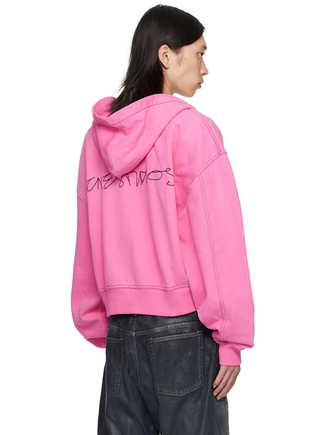 Pink Zip-Up Hoodie - 3