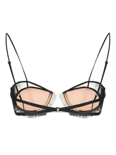 NENSI DOJAKA panelled semi-sheer bra outlook