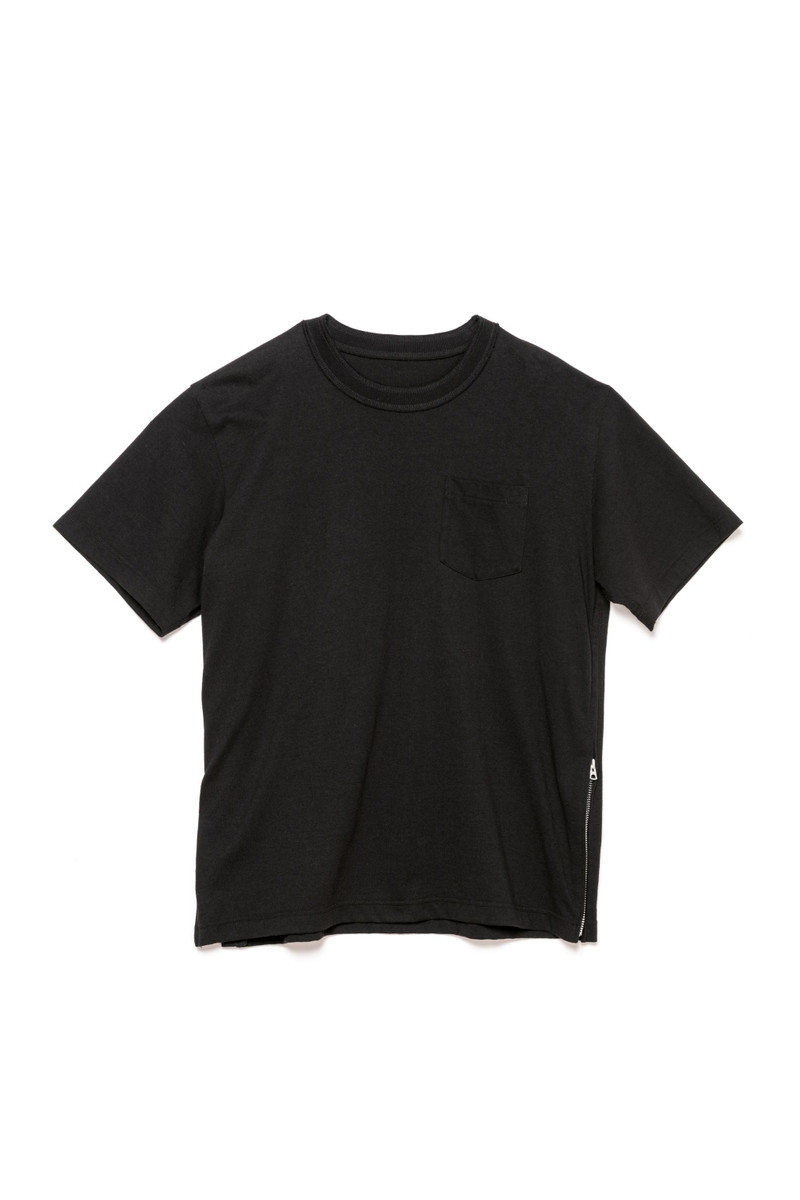 Side Zip Cotton T-Shirt - 1