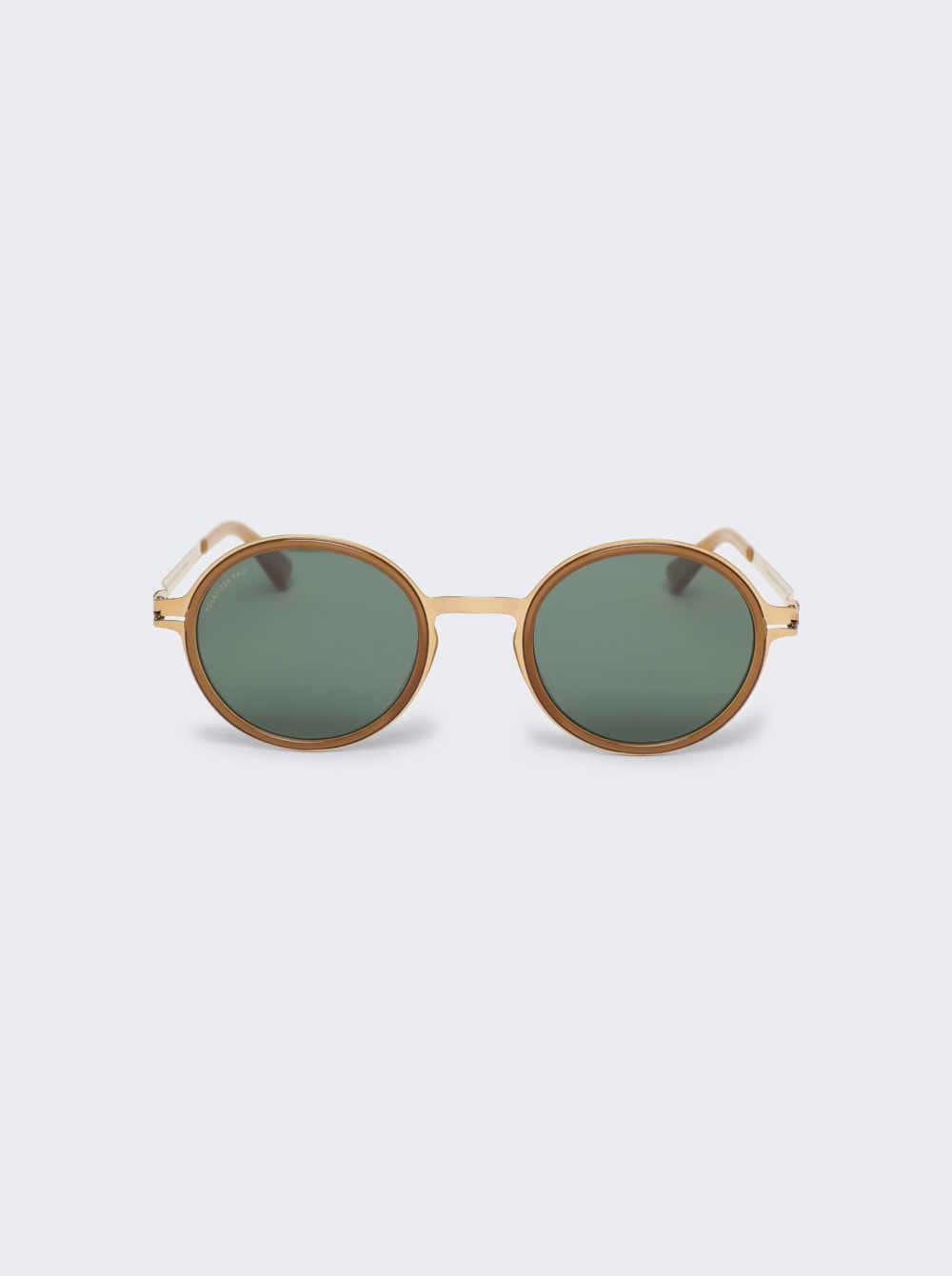 Dayo Sunglasses Glossy Gold and Dark Brown - 1
