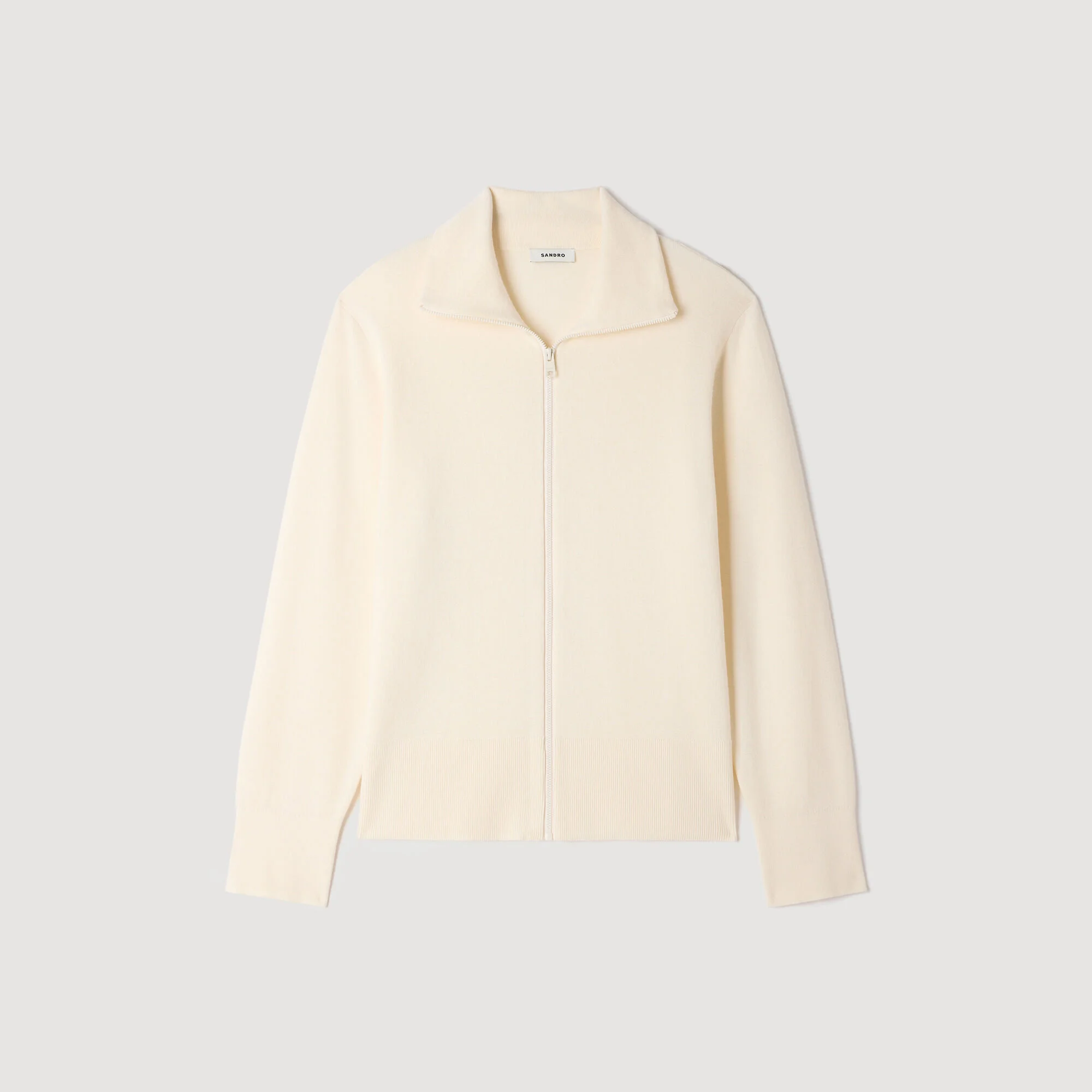 ZIP-UP WOOL CARDIGAN - 1