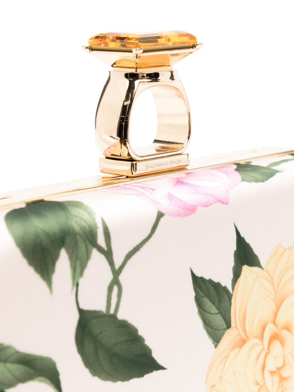 On The Rocks Lemonade Bouquet-print clutch bag - 4