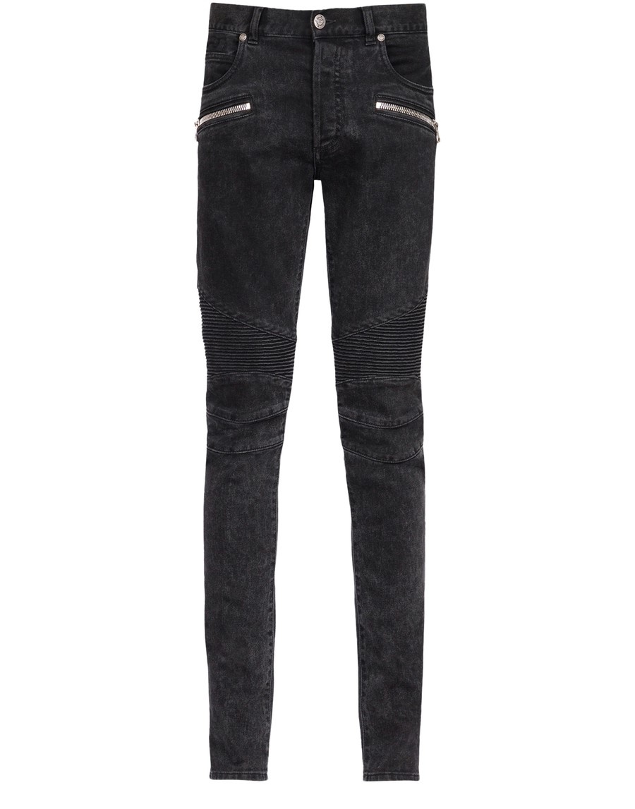 Slim cut cotton jeans - 1