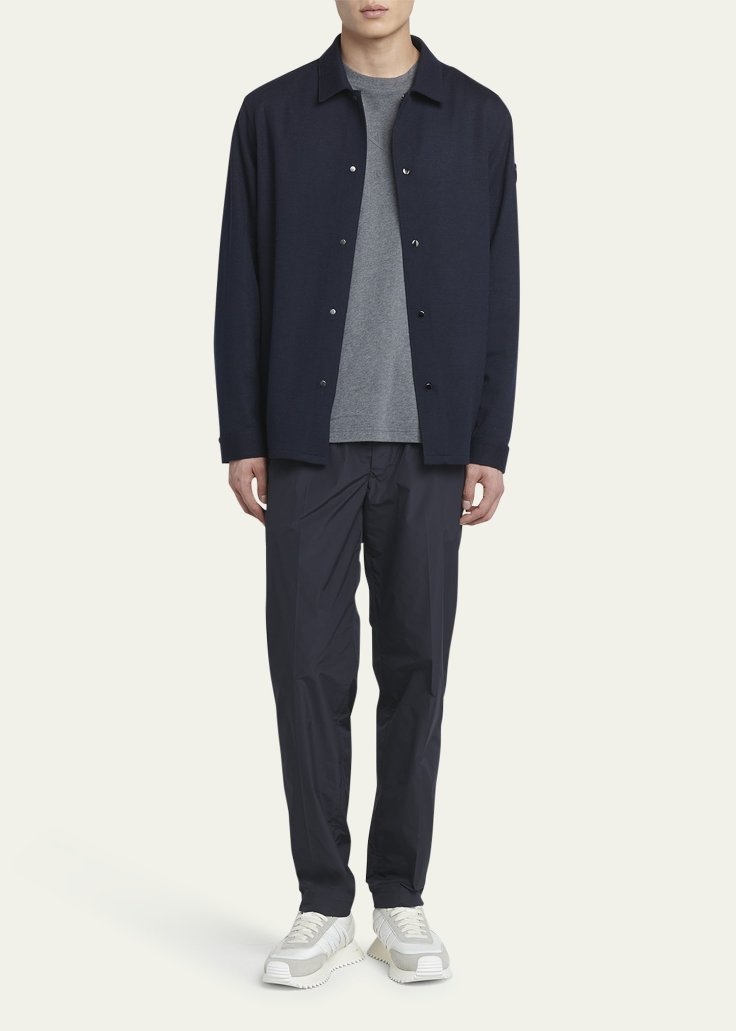 Men's Solid Snap-Front Shirt - 2