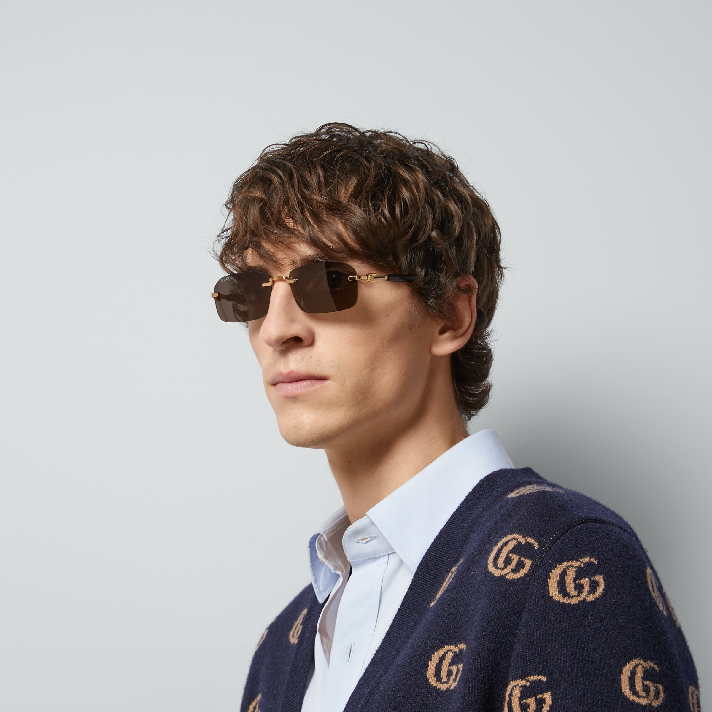 Rectangular frame sunglasses - 3