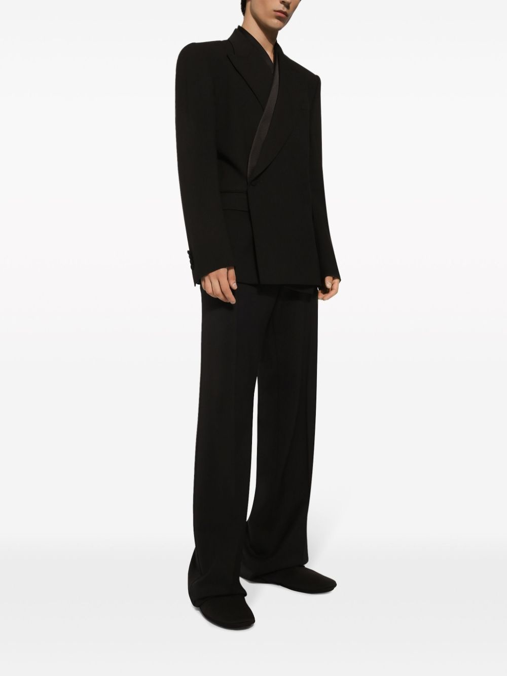 straight-leg wool trousers - 2