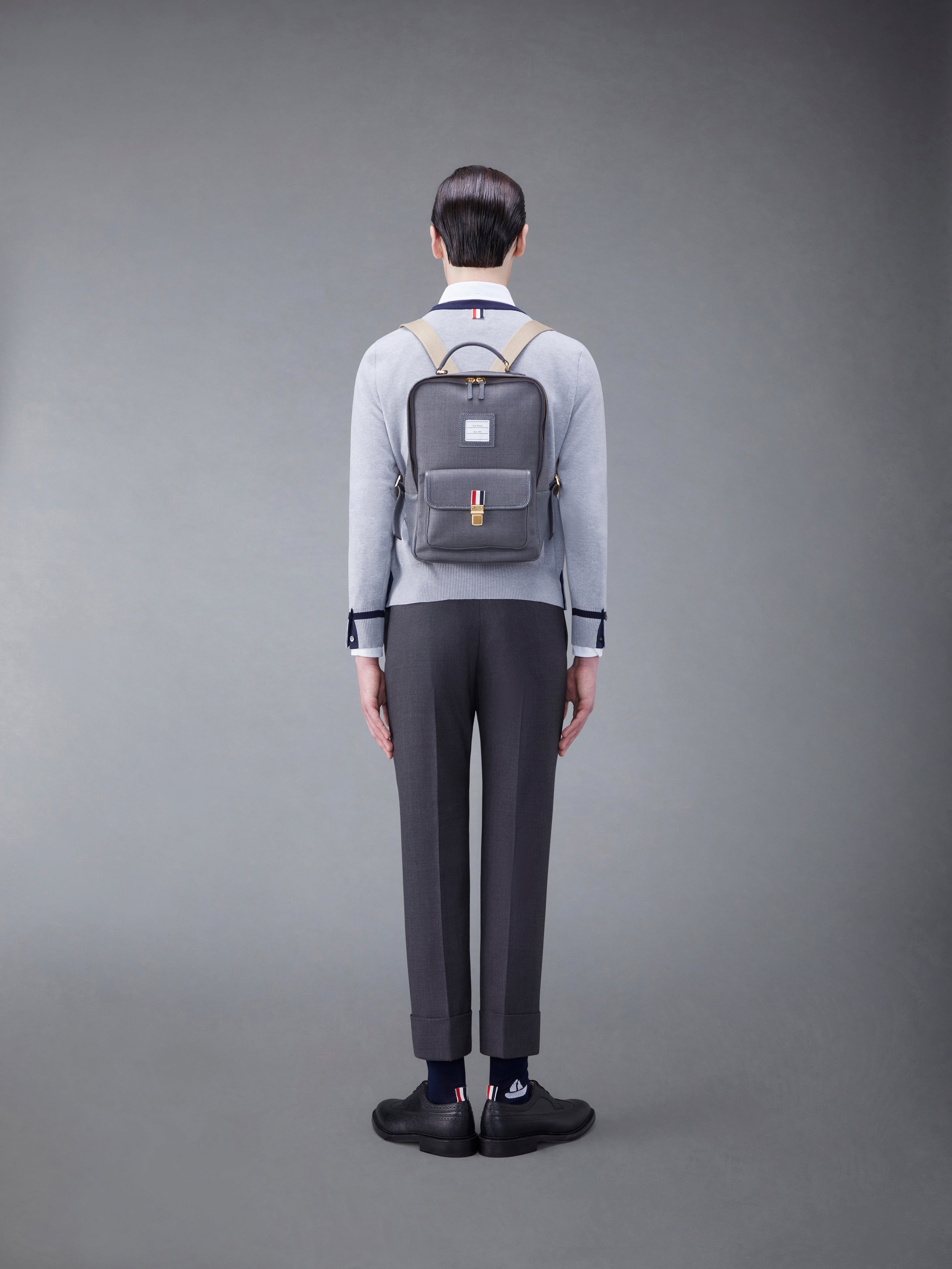 Super 120's Twill Front Pocket School Backpack - 4