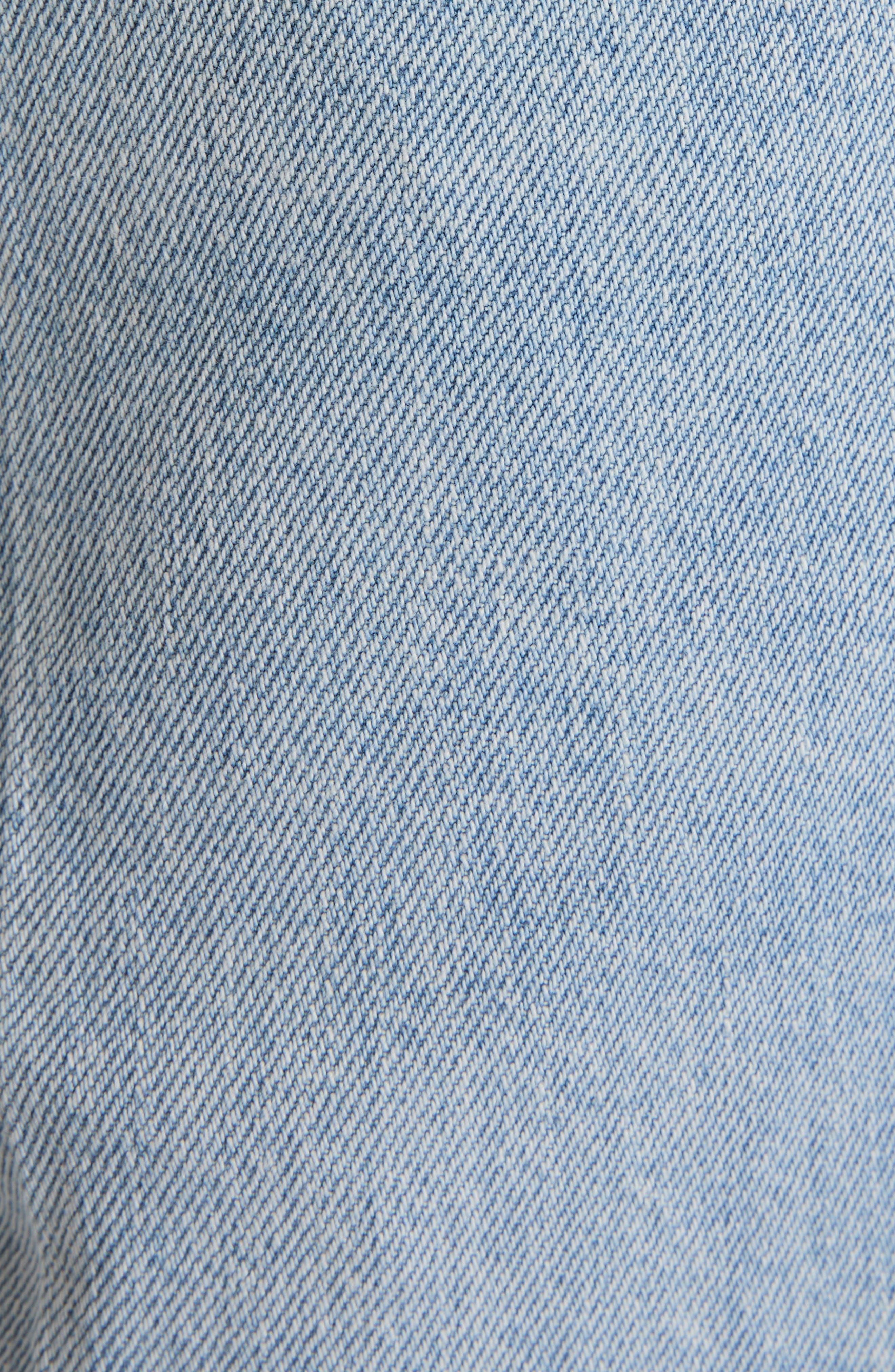Valentino Garavani Contrast Border Straight Leg Jeans in Denim at Nordstrom - 5