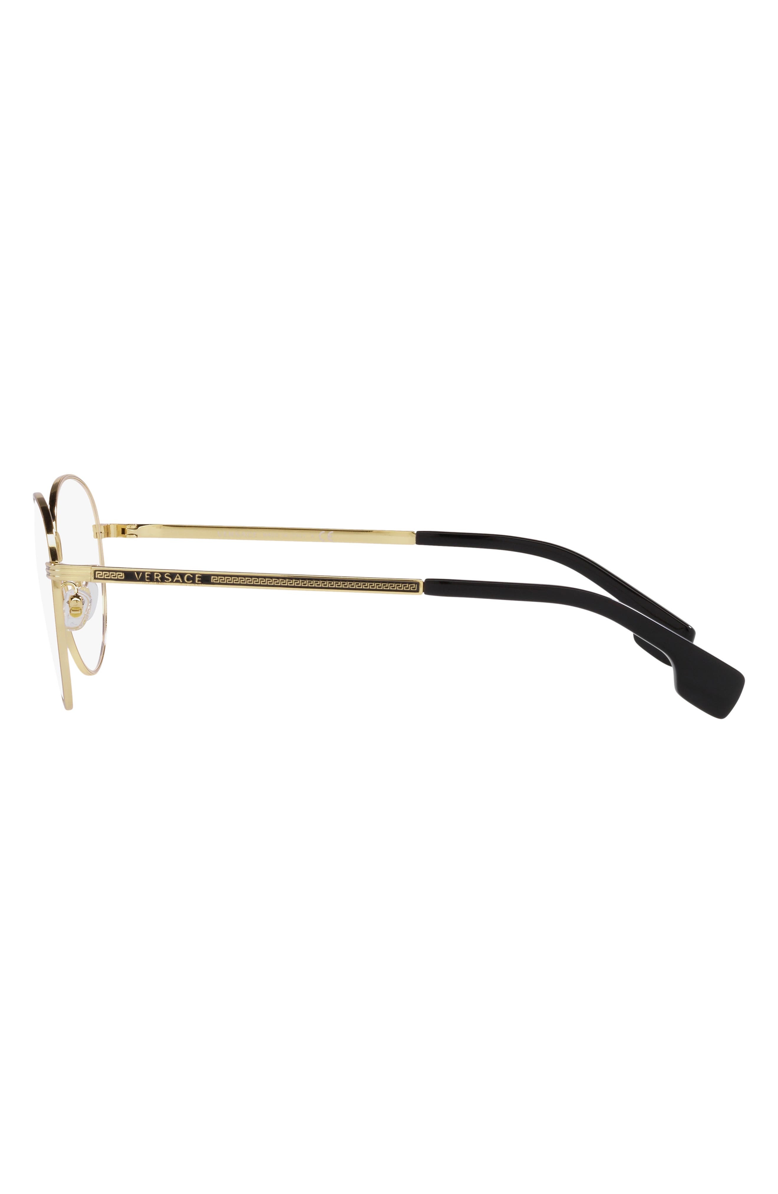 Versace 53mm Round Optical Glasses in Gold at Nordstrom - 6