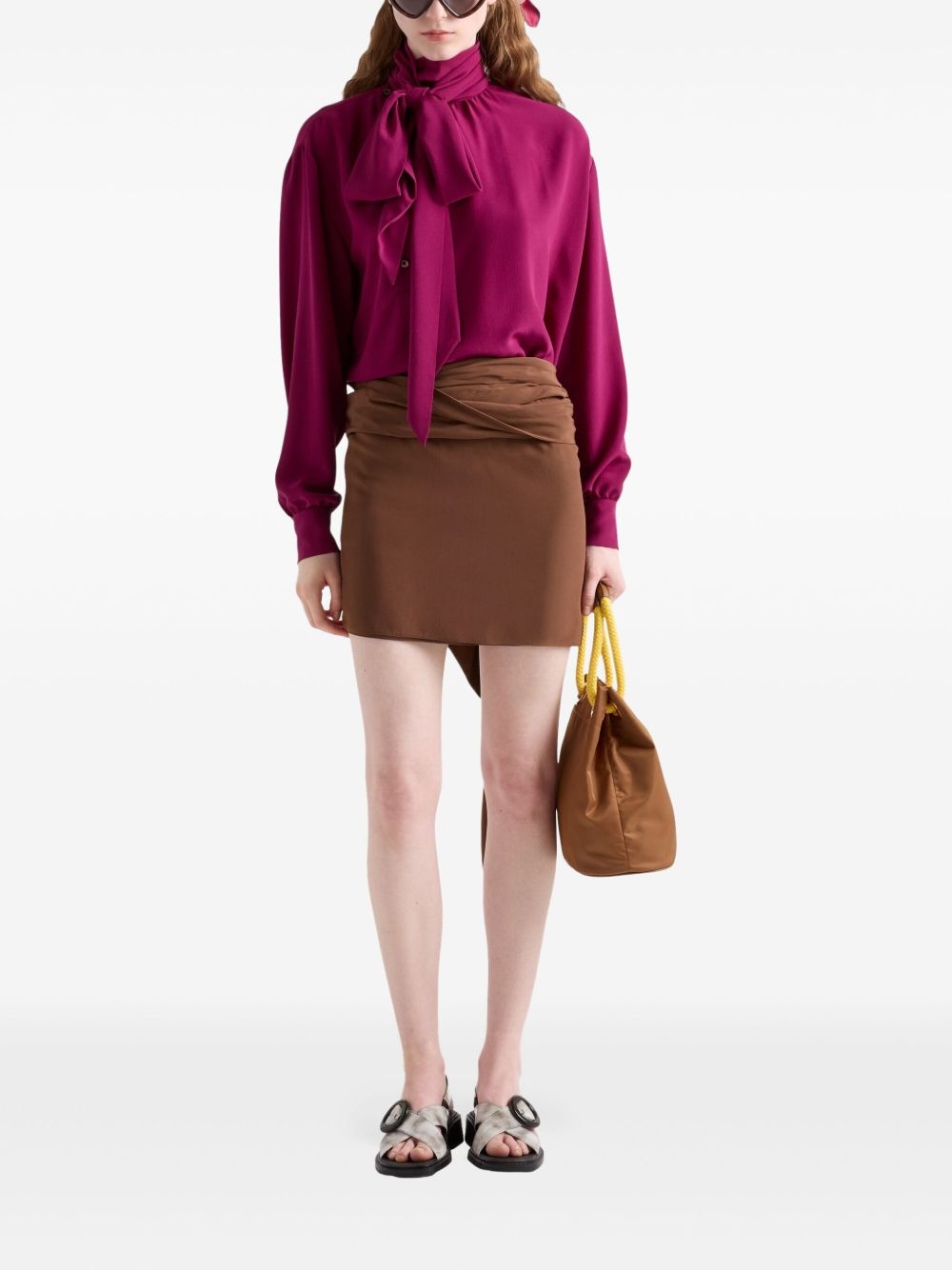 crepe de Chine mini skirt - 2
