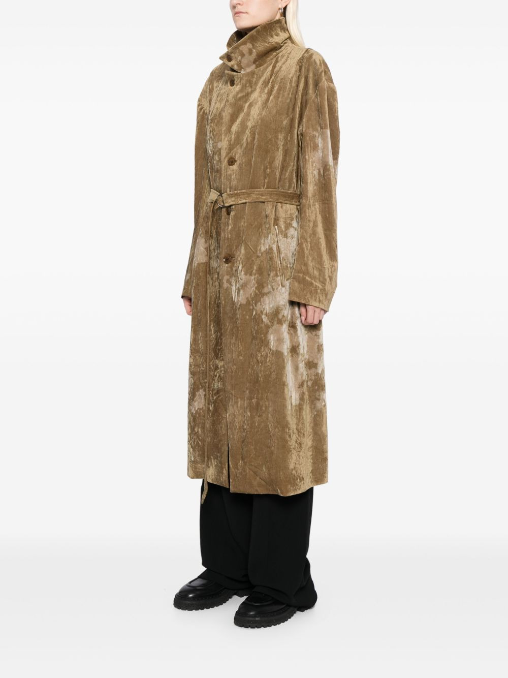 discharge-printed coat - 3