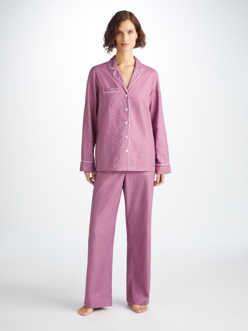 Women's Pyjamas Kate 10 Cotton Jacquard Purple - 2