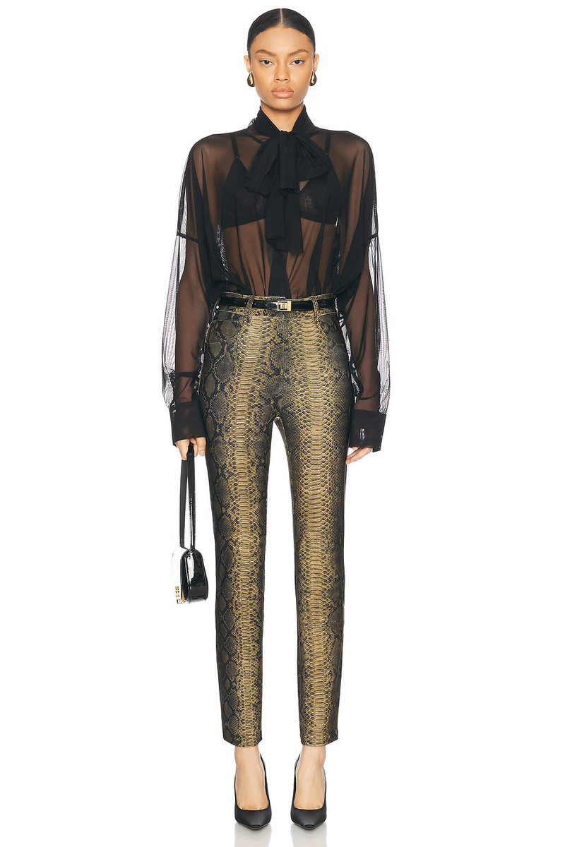 NORMA KAMALI Super Oversized Boyfriend Shirt Bow Bodysuit outlook