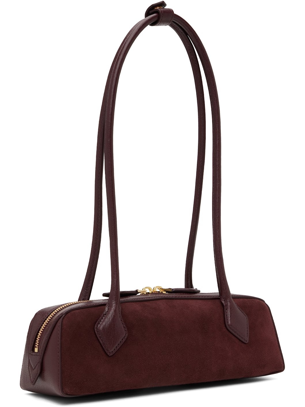 Burgundy 'Le Teckel' Small Bi-Material Bag - 3