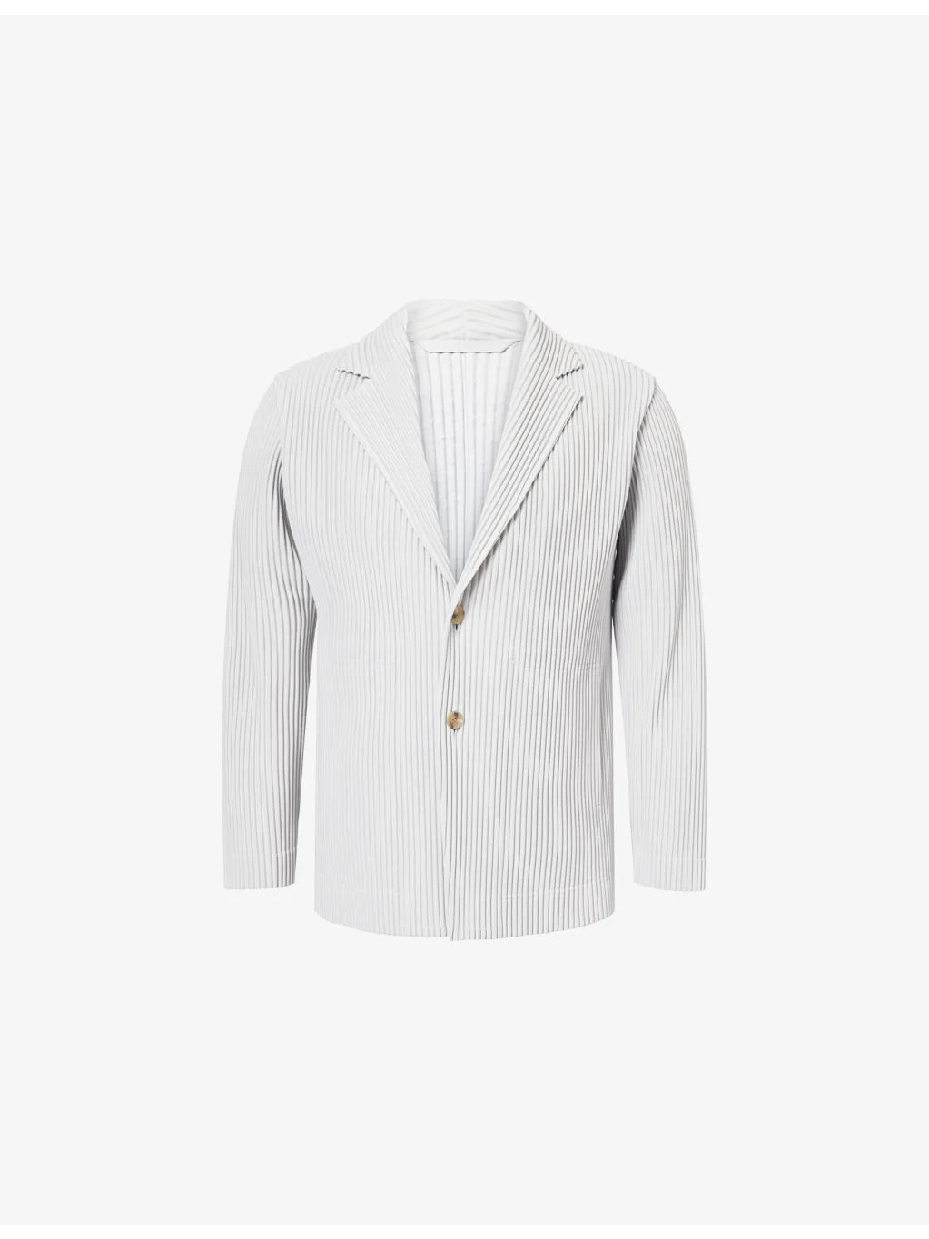 Single-Breasted Pleated Knitted Jacket - 1