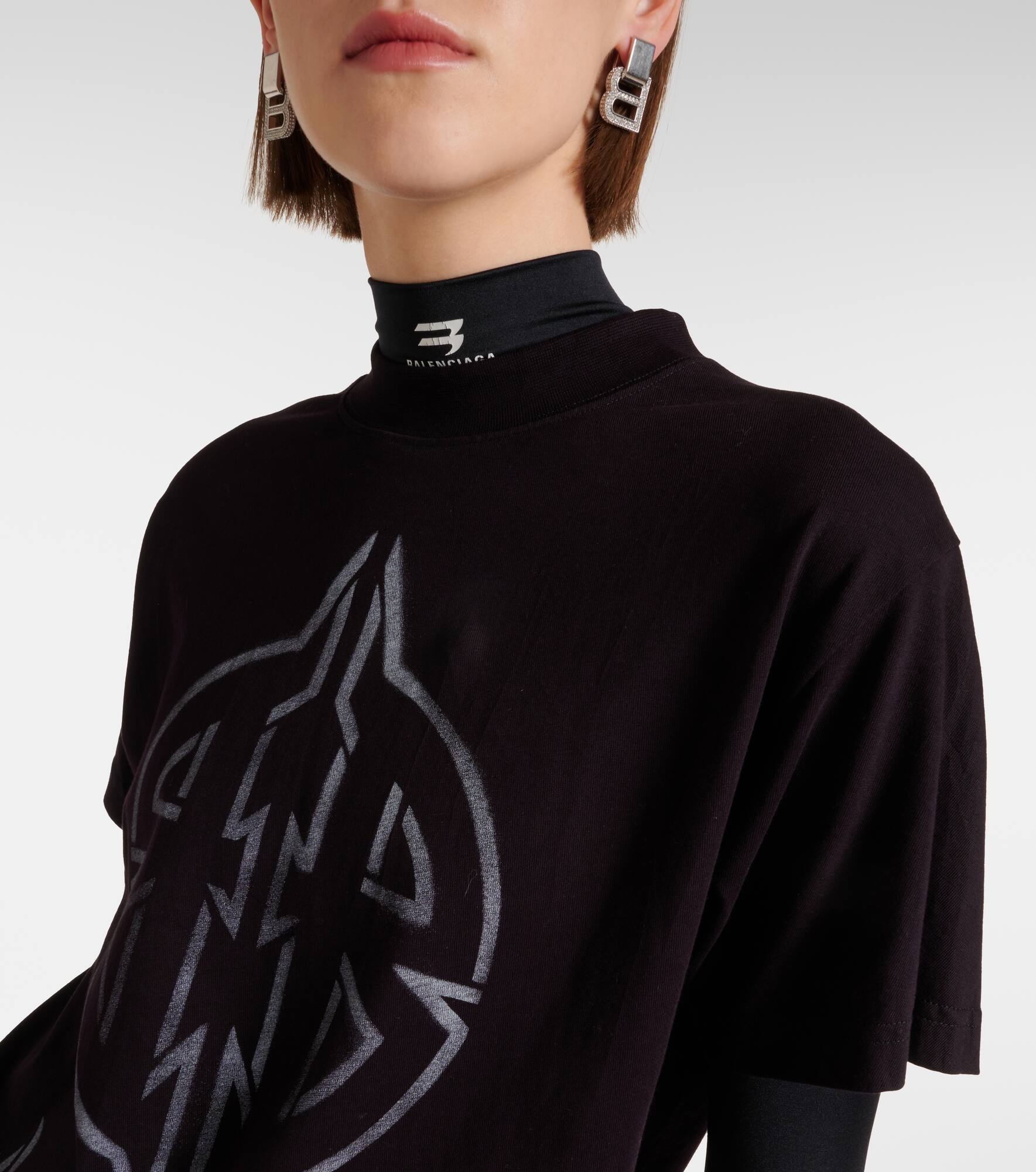 Metal BB oversized cotton jersey T-shirt - 4