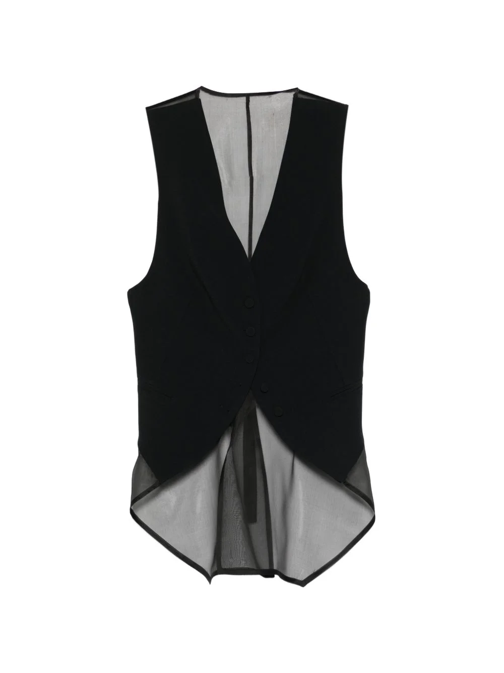 sheer-panel waistcoat - 1