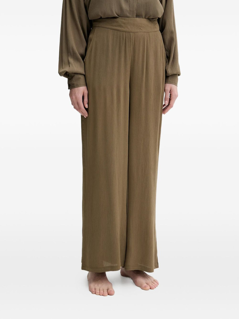 crinkled-effect palazzo pants 1