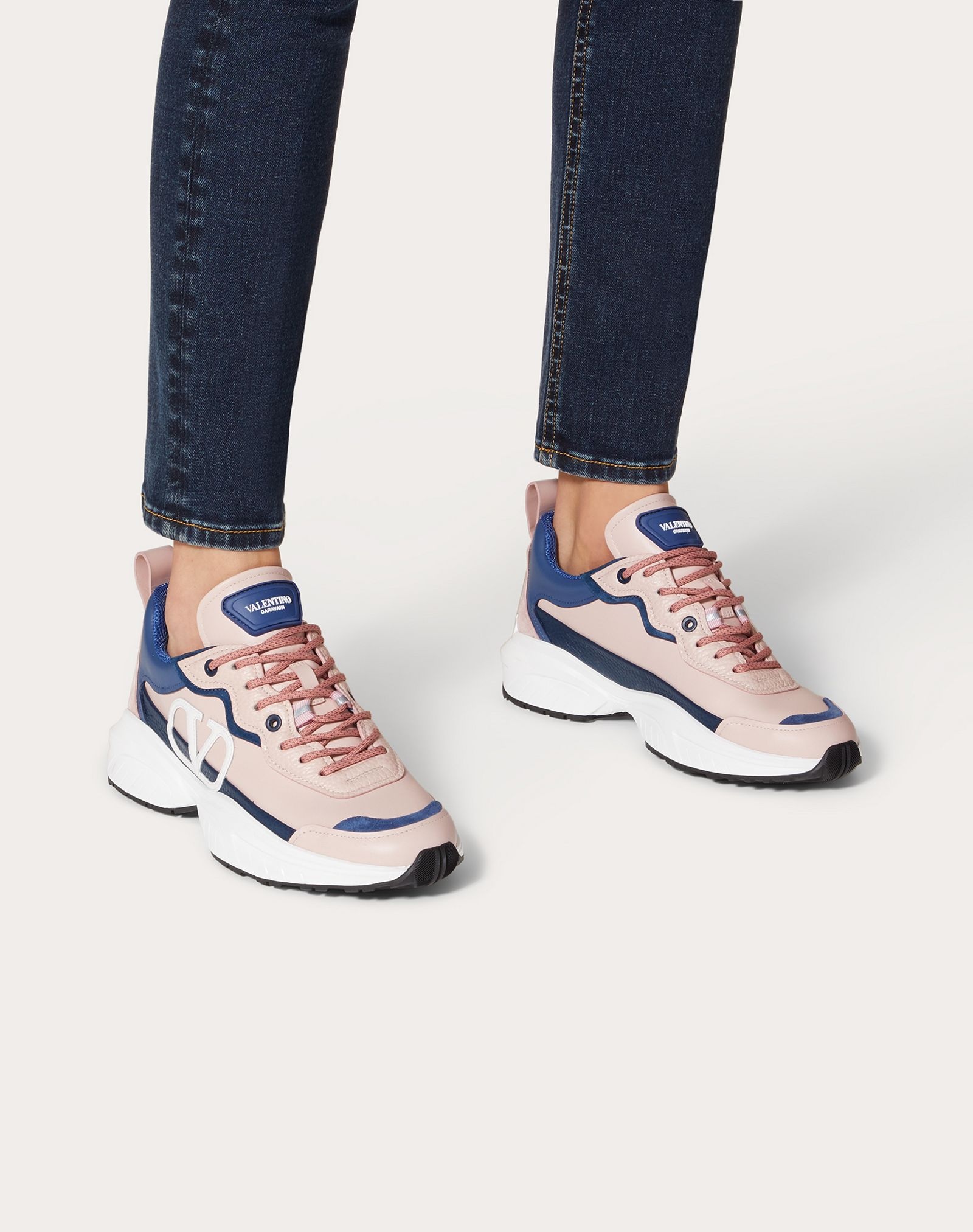 SHEGOES calfskin and split leather sneaker - 6