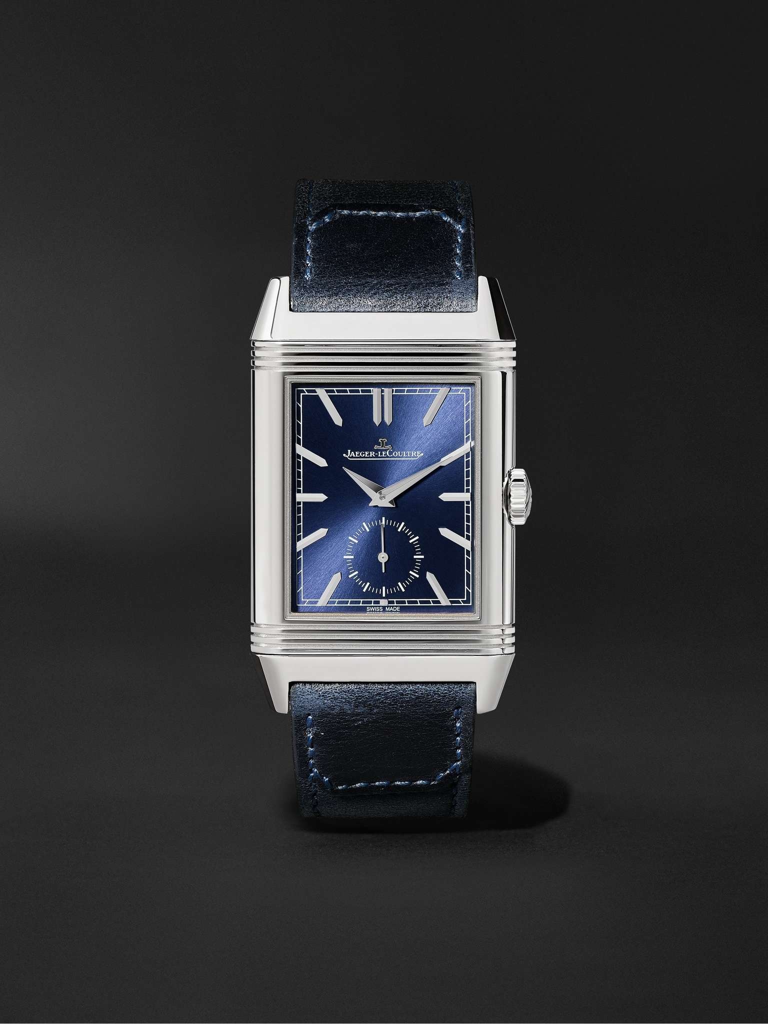 Reverso Tribute Duoface Hand-Wound 28.3mm Stainless Steel and Leather Watch, Ref. No. 3988482 - 1