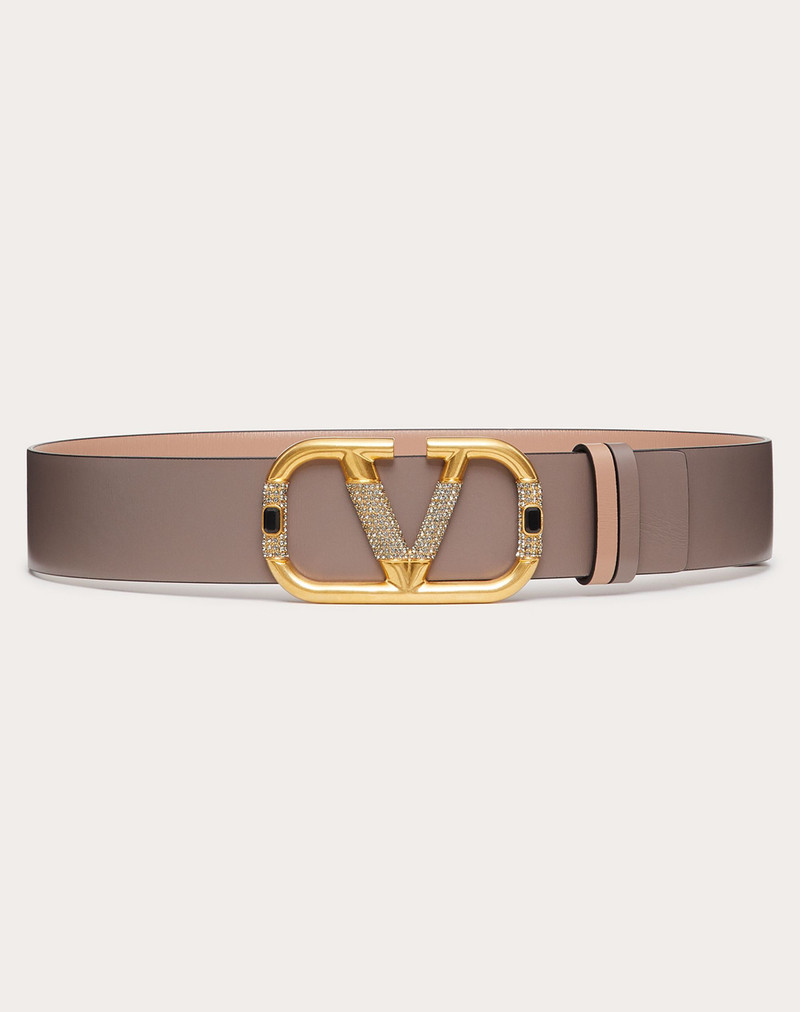 REVERSIBLE VLOGO SIGNATURE BELT IN Shiny CALFSKIN 40 MM 1