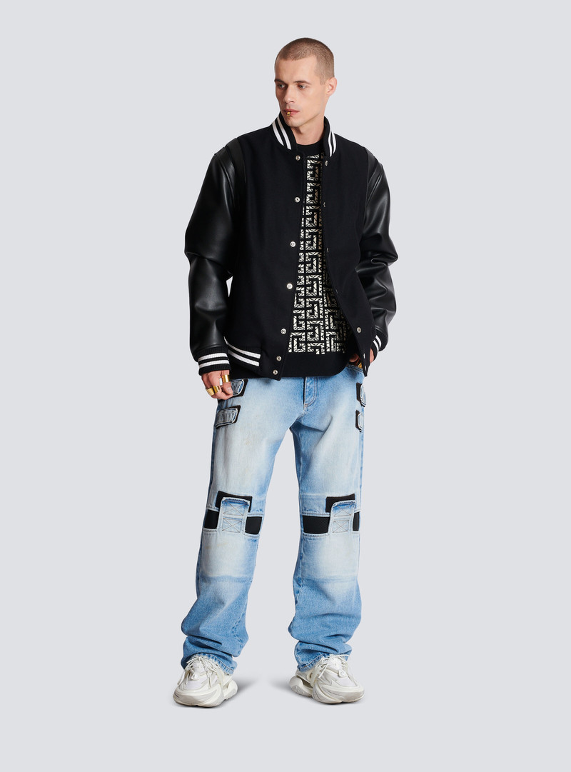 Balmain Wool and leather teddy outlook