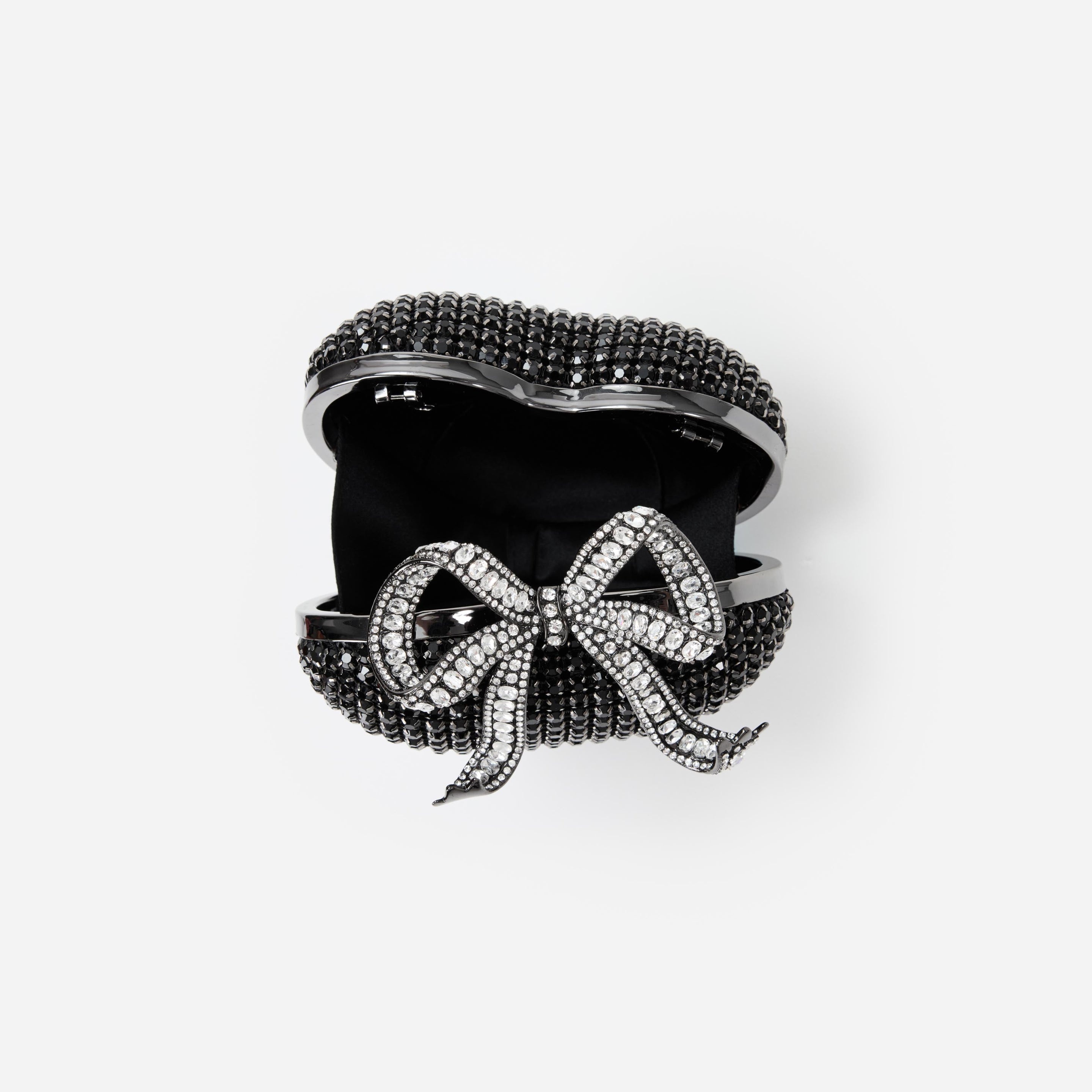 Black Crystal Heart Clutch - 5