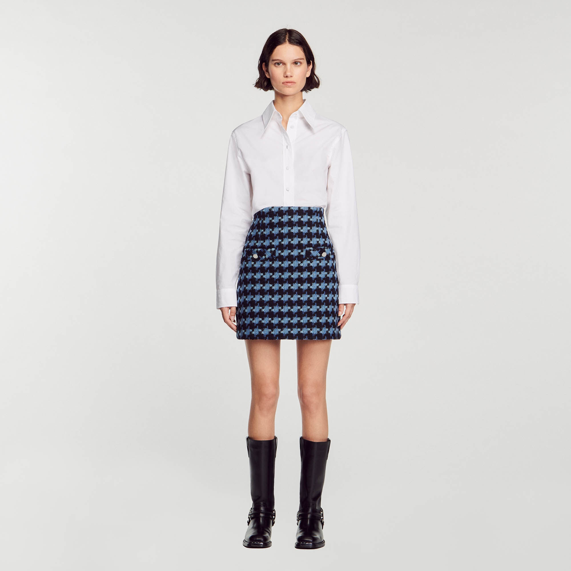 SHORT TWEED SKIRT - 3