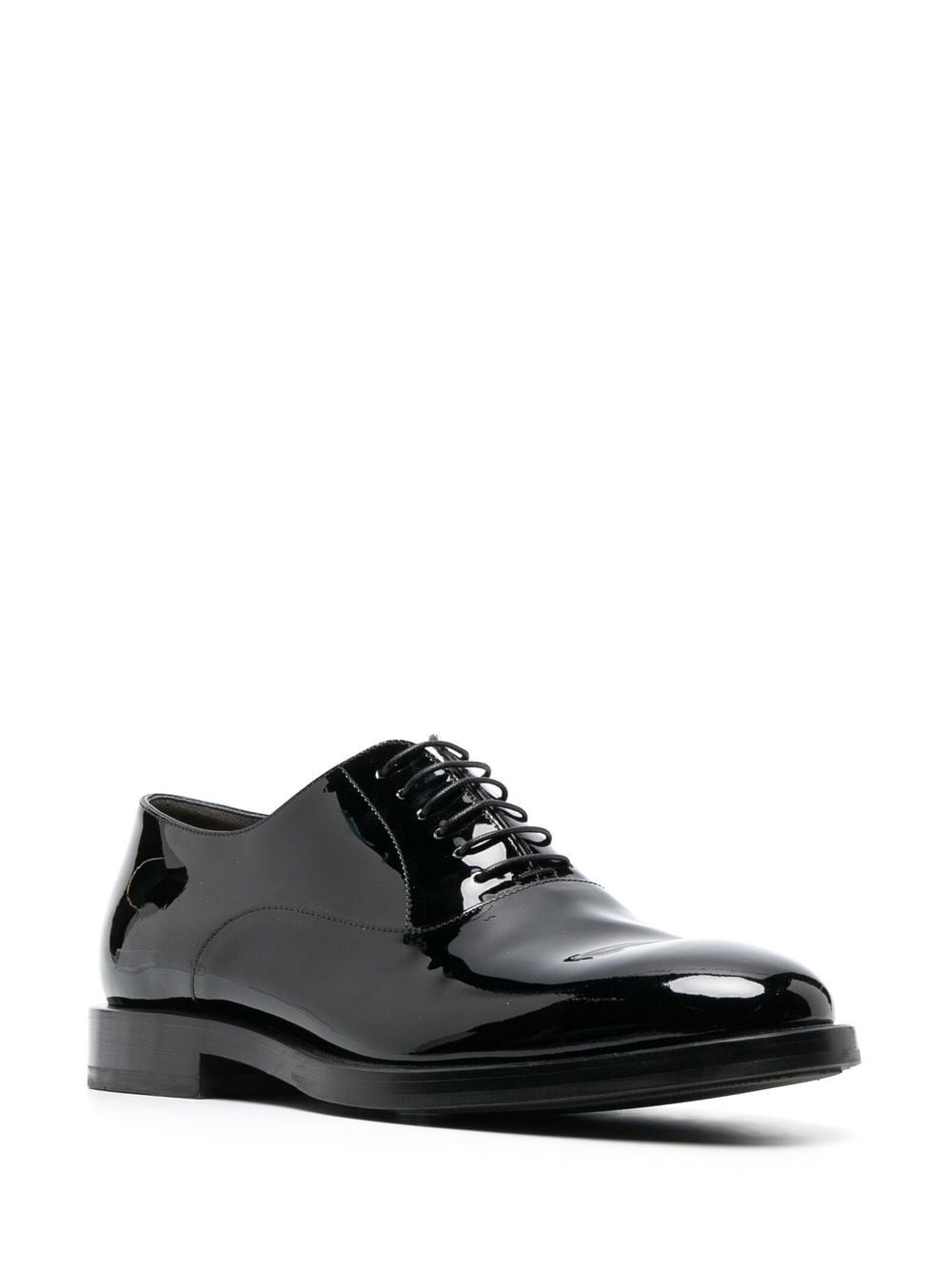 patent-leather laced oxford shoes - 2