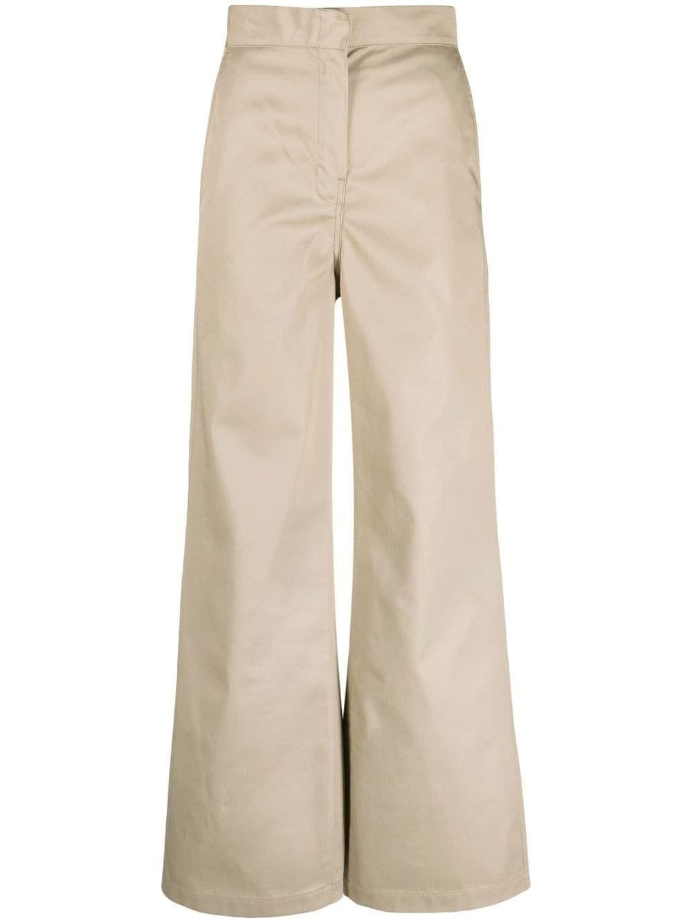 reversed waistband chino pants - 1