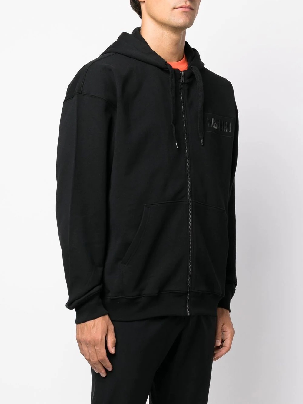 logo-print zip-up hoodie - 3