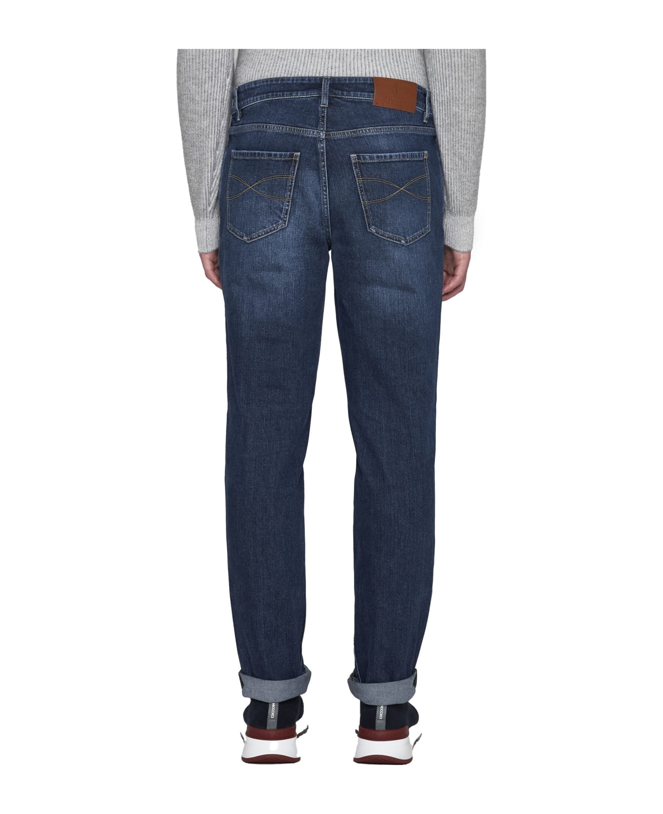 Button Fitted Jeans - 4