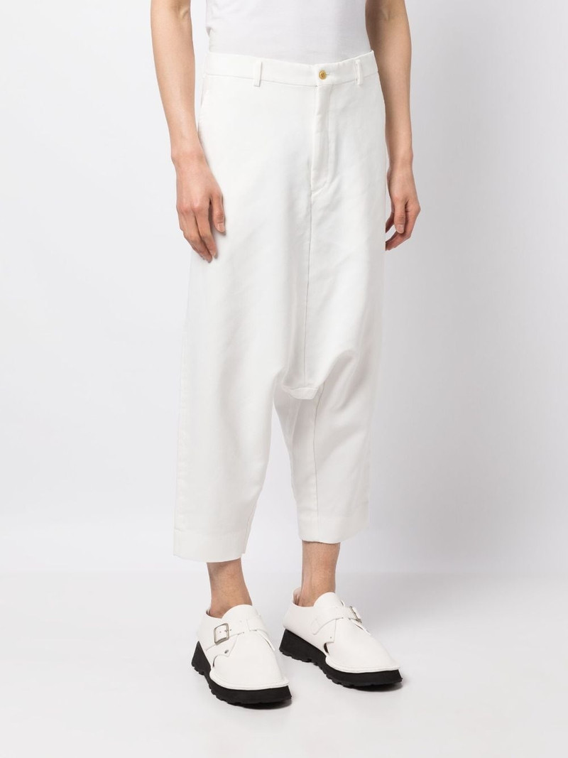 cropped drop-crotch trousers 3