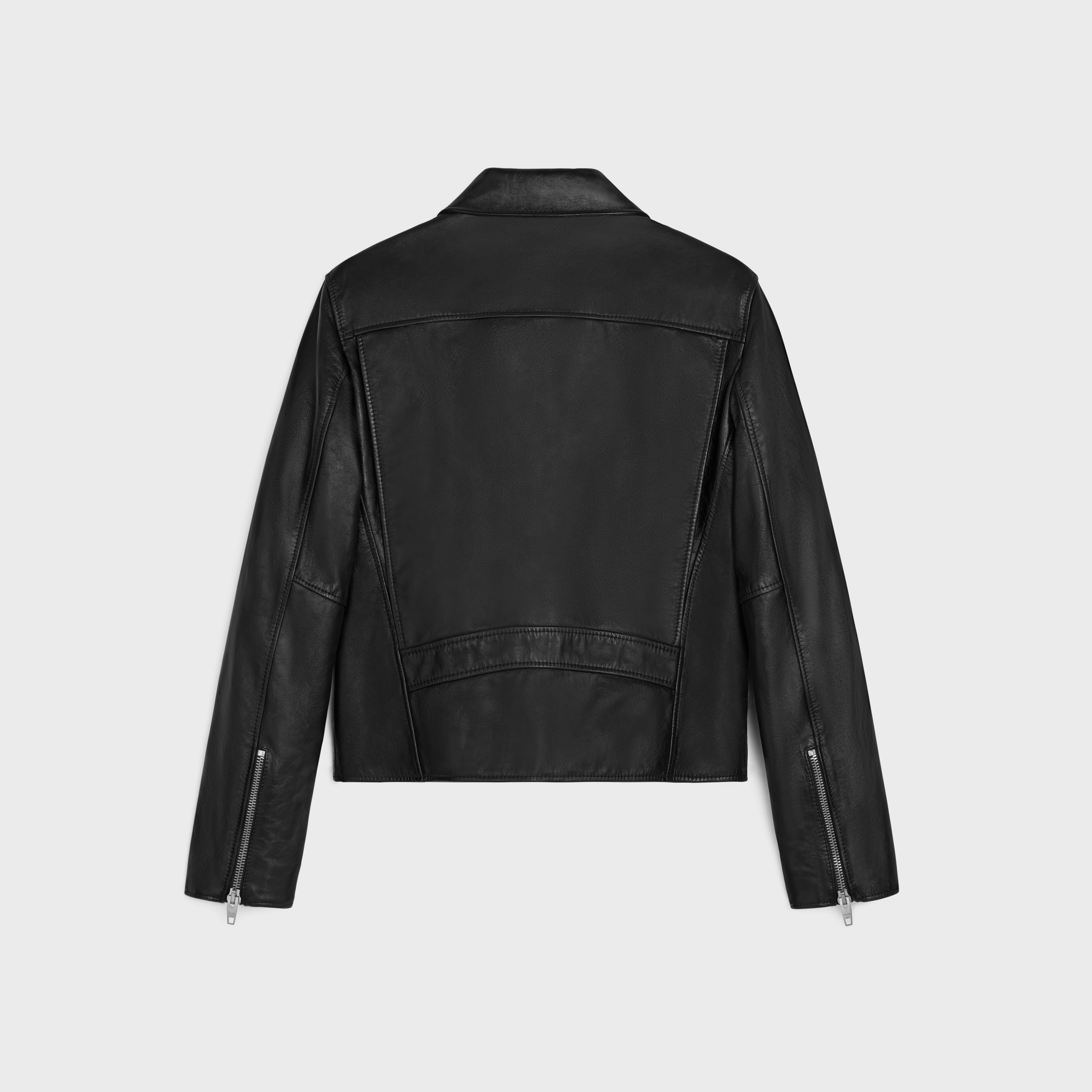 straight blouson jacket in soft lambskin - 2