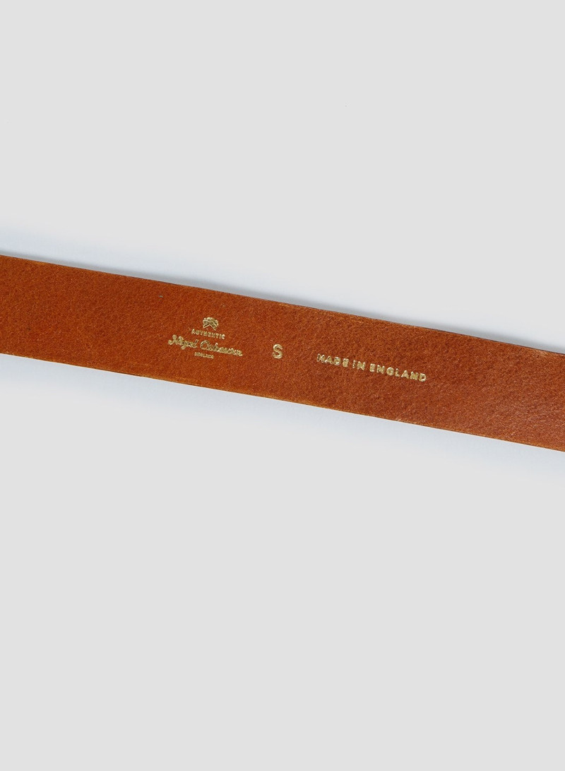 Window Buckle Belt In Tan Leather 3