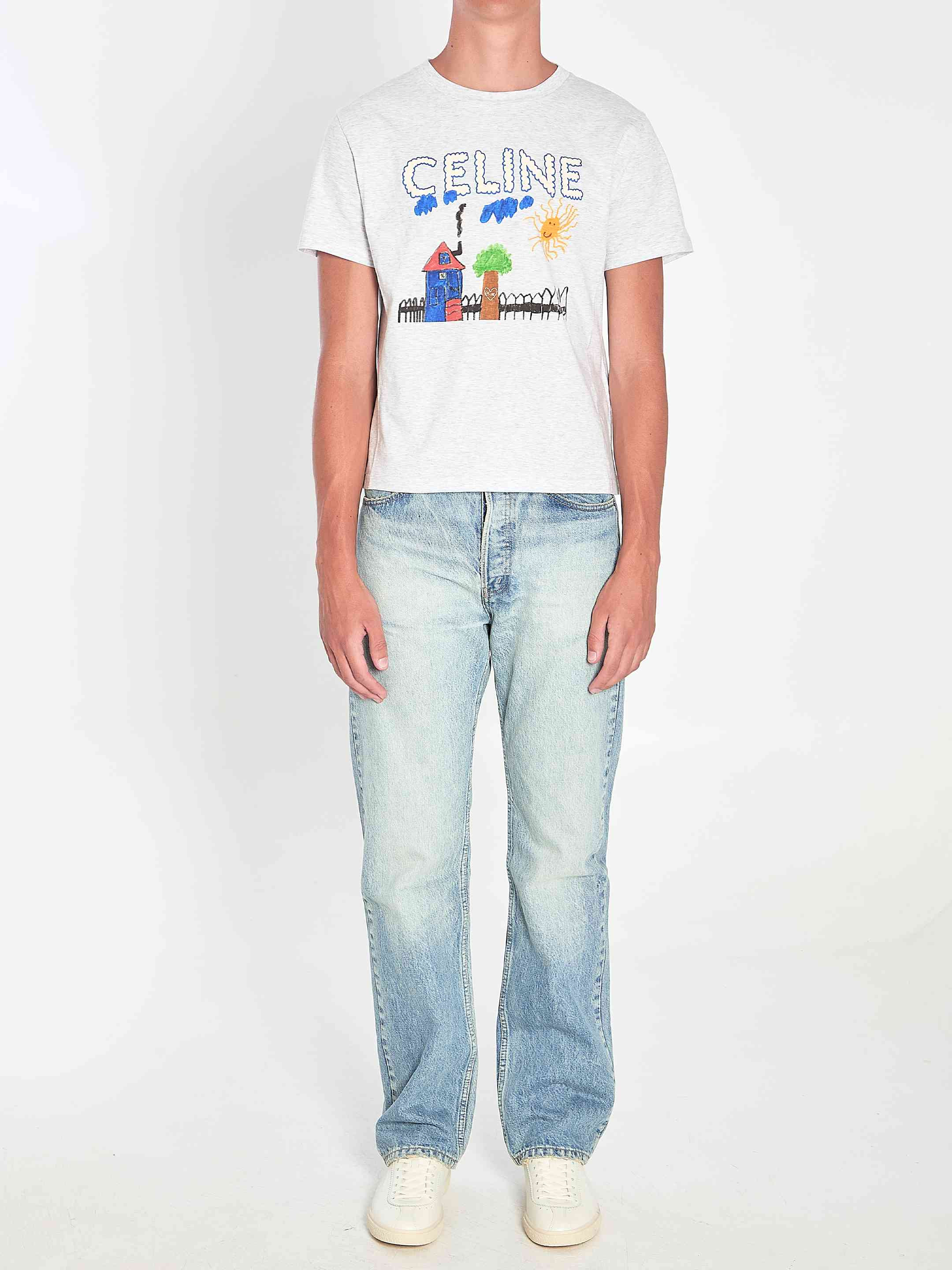 Celine Men Limited Edition Printed T-Shirt - 5