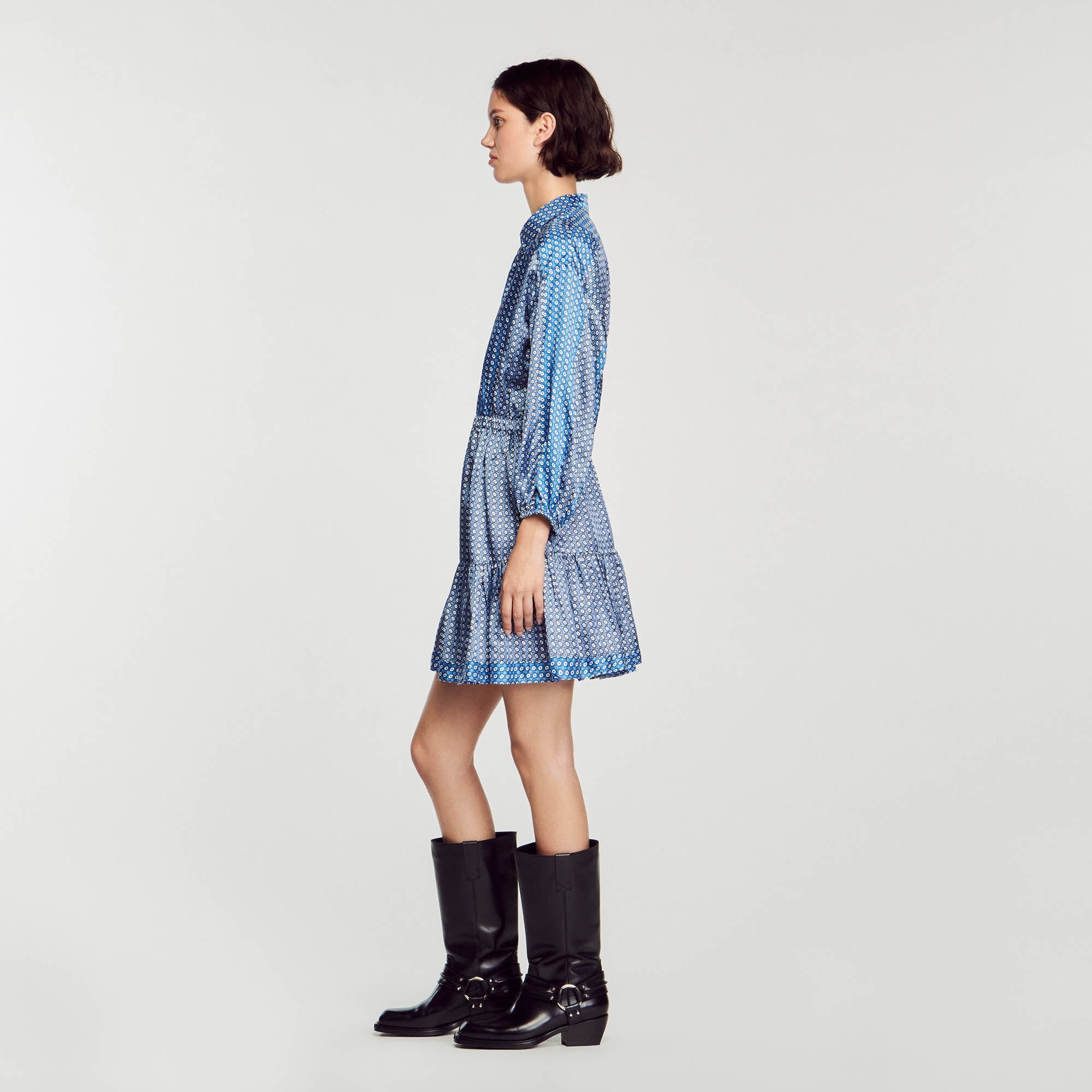 SHORT TIE-PRINT DRESS - 7