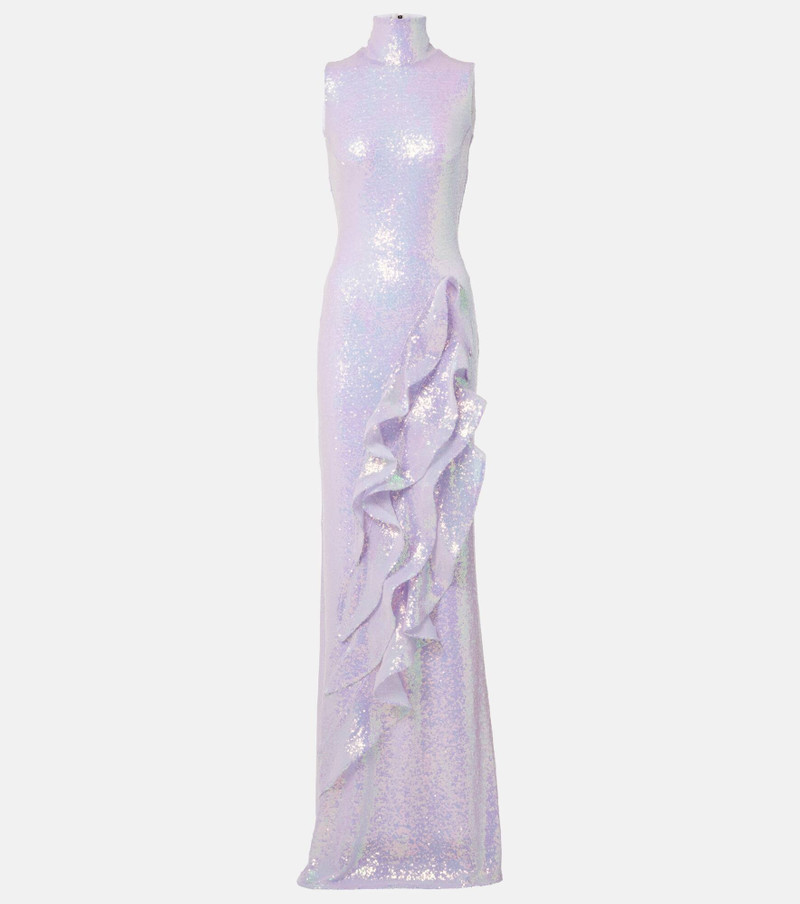 채용정보 웨이브 ruffled sequined 가운 1