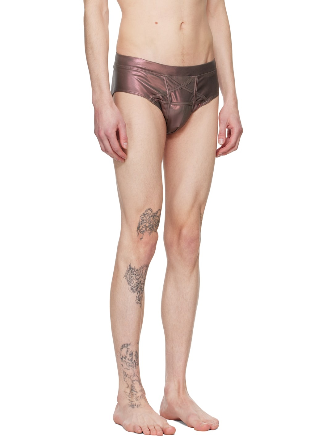 Brown Hollywood Penta Swim Briefs - 2