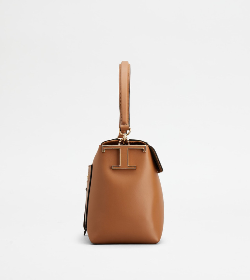 TOD'S T CASE BAULETTO IN LEATHER SMALL - BROWN 4