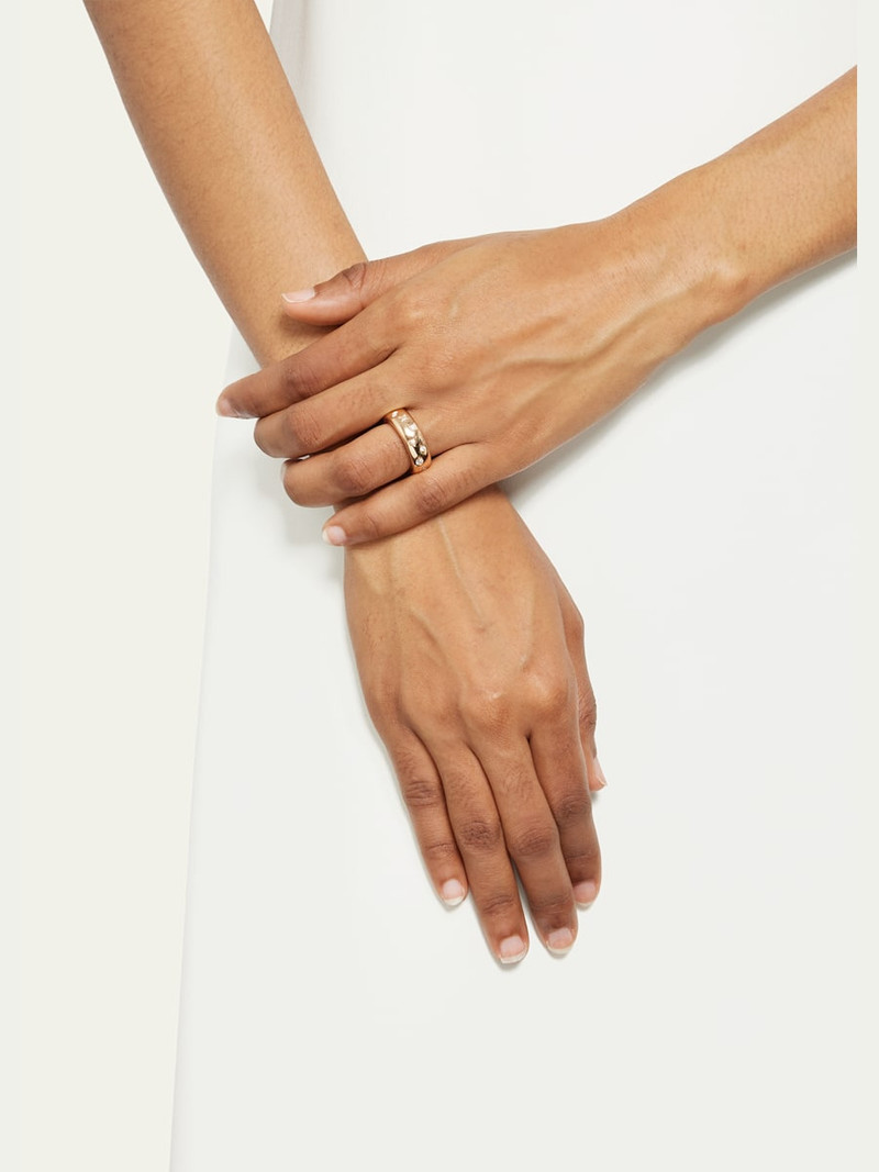 Pomellato Iconica 18K Rose Gold Medium Band Ring with Diamonds outlook