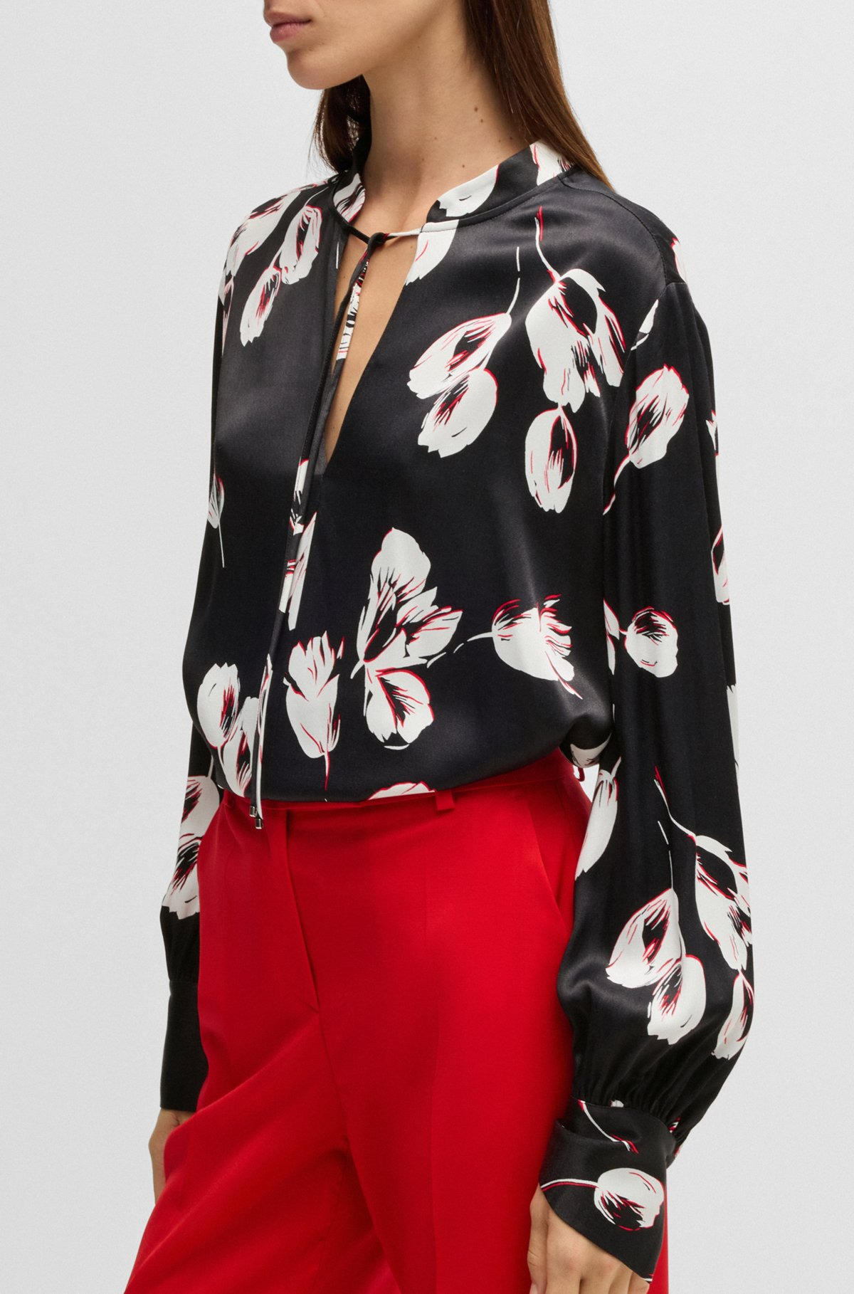 RELAXED-FIT BLOUSE WITH TULIP PRINT - 6