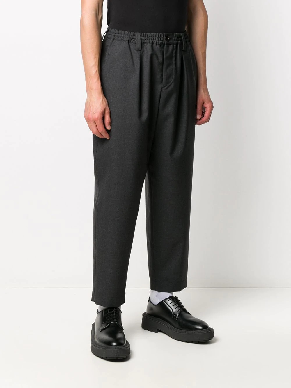 cropped tailored wool trousers - 3