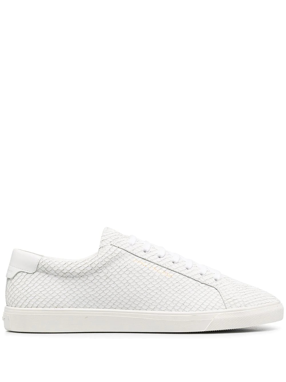 snake-effect low-top sneakers - 1