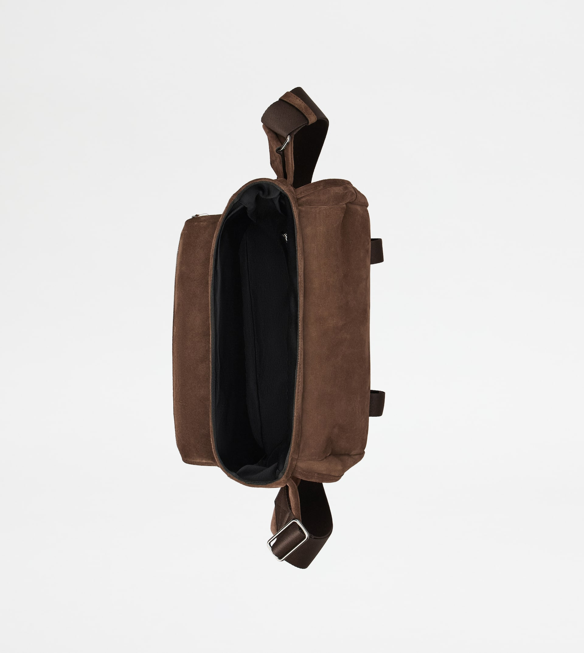 CROSSBODY BAG IN SUEDE SMALL - BROWN - 4